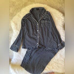 J. Crew Navy and White Striped Pajamas